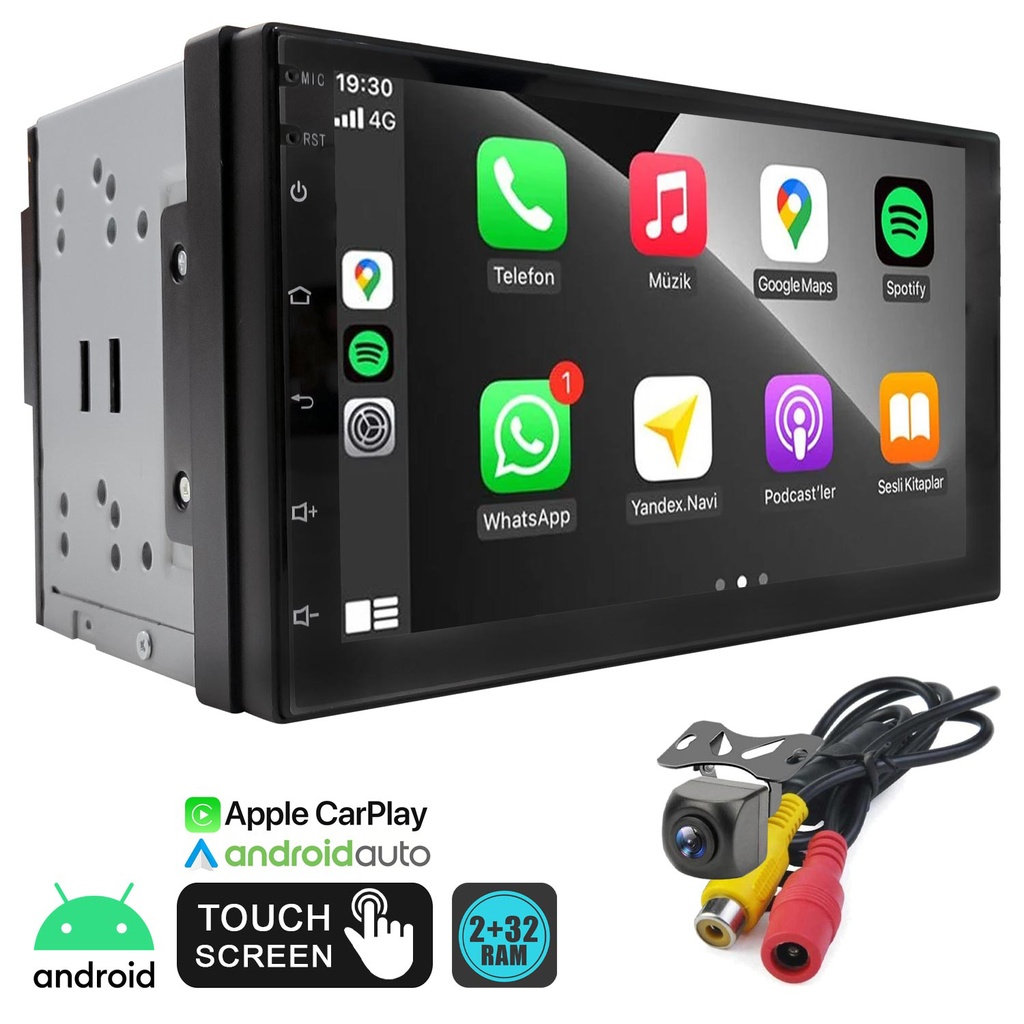 7" Android Double Teyp 2-32 Kameralı Rose DC-8250BT-232  R9