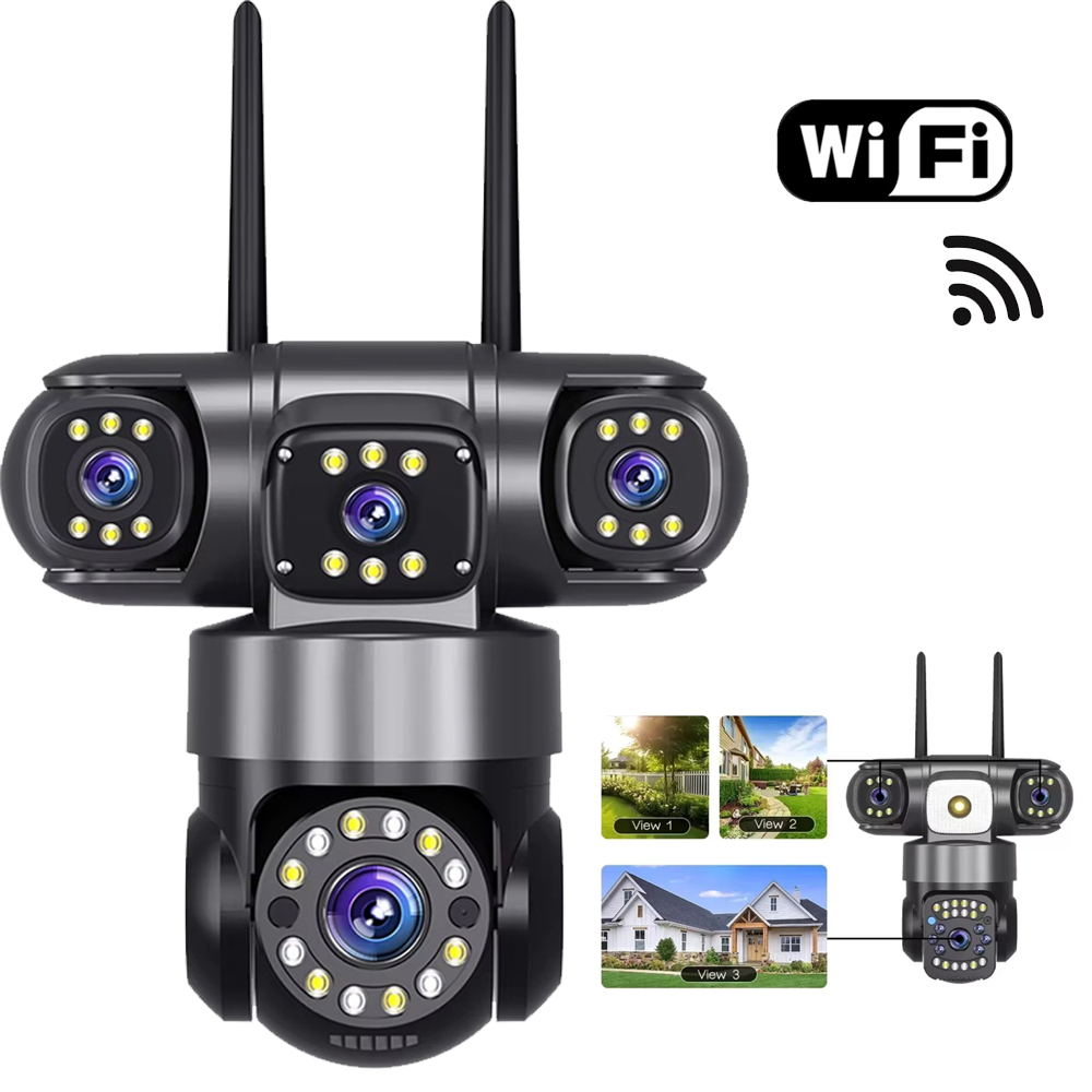 Wifi Ptz 3 Kamera 15mp Gece Renkli Sesli O-Kam Pro-6030