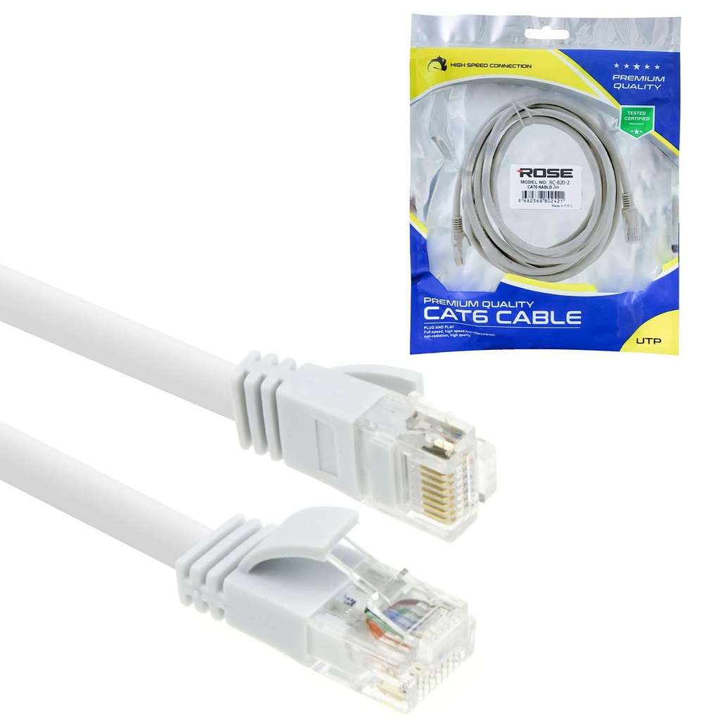 Cat6 Patch Kablo 2mt Rose RC-820-2