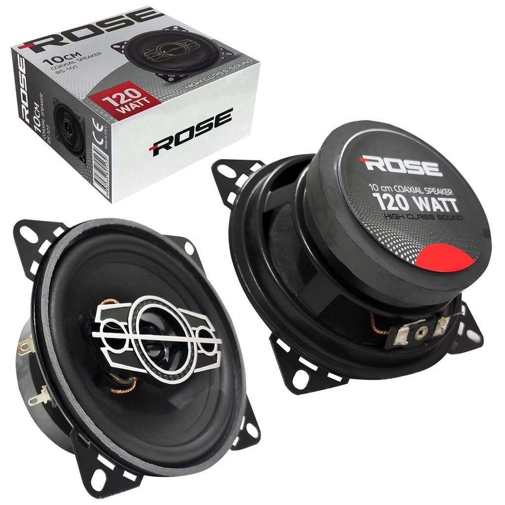 Oto Hoparlör 10cm 120w Tweeterli 1 Adet Rose RS-101  R9