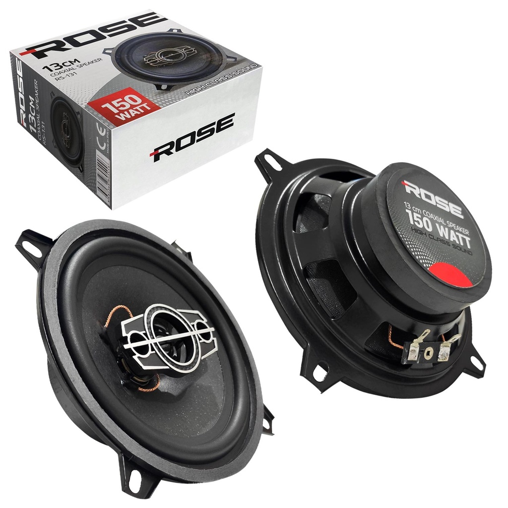 13cm Oto Hoparlör Koaksiyel 150w Tweeterli 1 Adet Rose RS-131