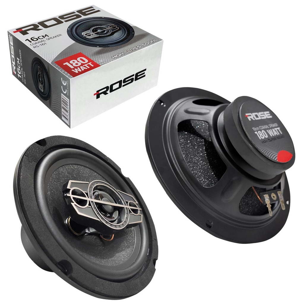 16cm Oto Hoparlör Koaksiyel 180w Tweeterli 1 Adet Rose RS-161