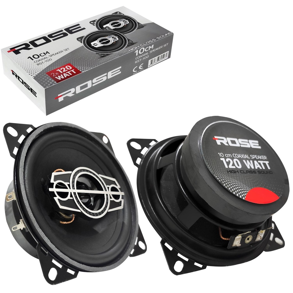 Oto Hoparlör 10cm 2x120w Tweeterli 2 Adet Rose RST-100