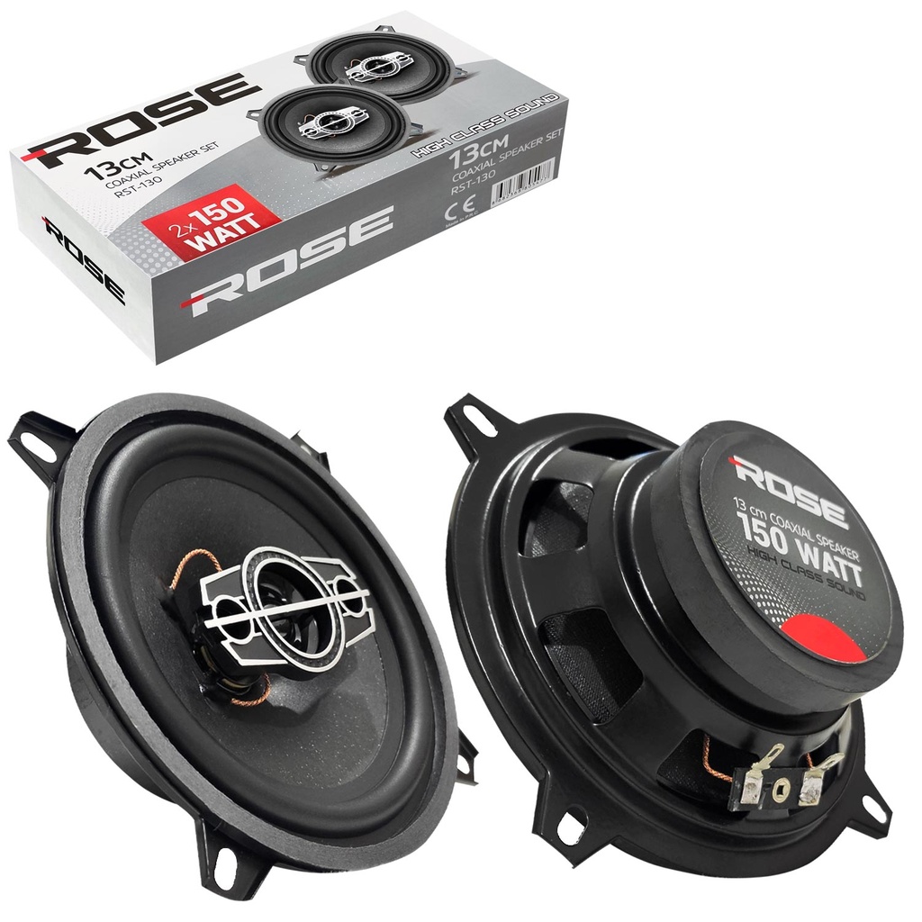 13cm Oto Hoparlör Koaksiyel 2x150w Tweeterli 2 Adet Rose RST-130