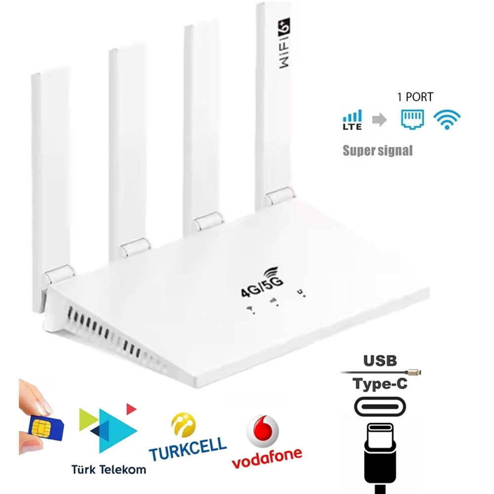 4G Smart Router Wifi Modem Sim Kart Takılabilir Data Force CPF-906  R6