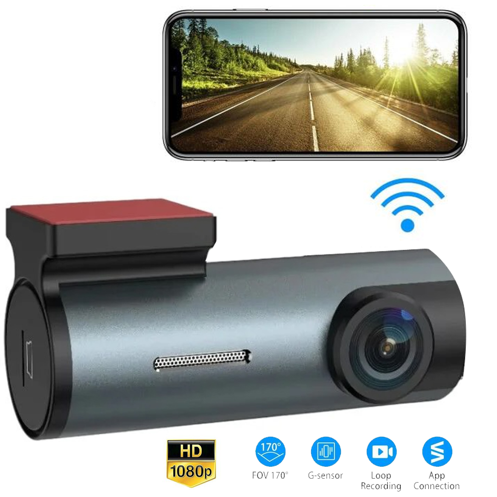 Wifi Araç 2 Kamera DVR SD Kayıt Bluetooth Gece Renkli Sesli 1080p Rose MR-14