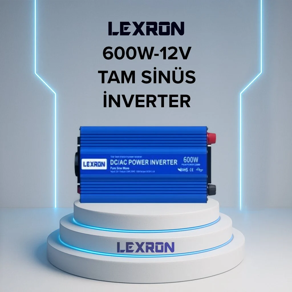 İnverter 600w 12v Tam Sinüs Lexron (Kargo Alıcı Öder)