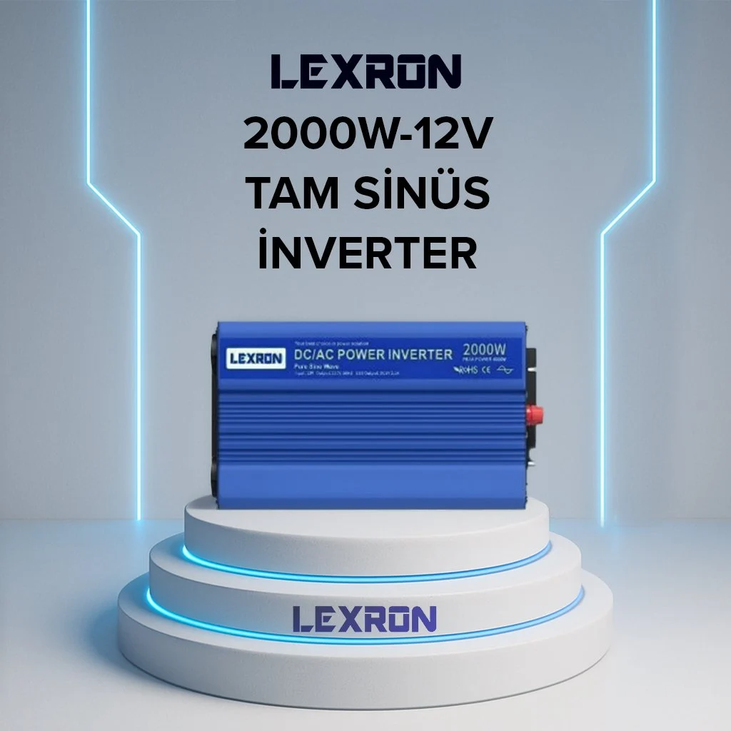 İnverter 2000w 12v Tam Sinüs Lexron (Kargo Alıcı Öder)