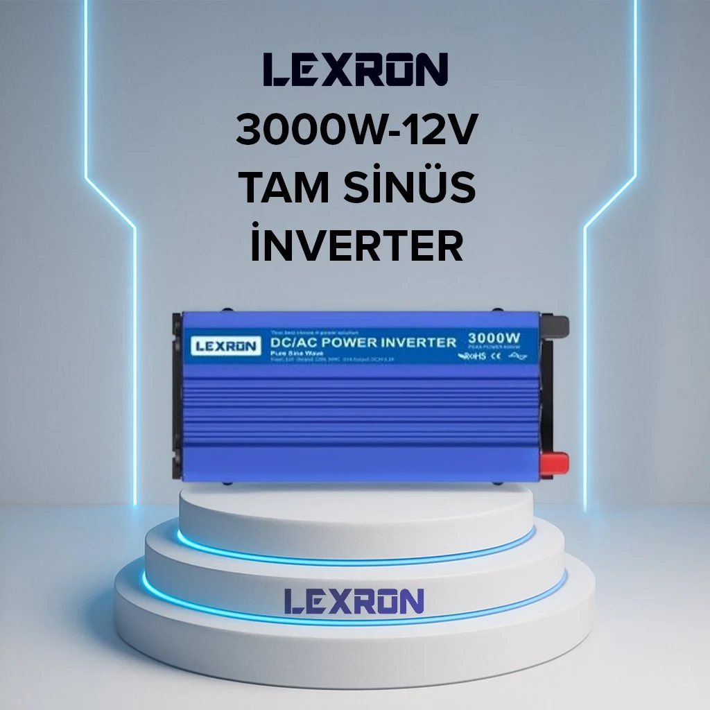İnverter 3000w 12v Tam Sinüs Lexron (Kargo Alıcı Öder)