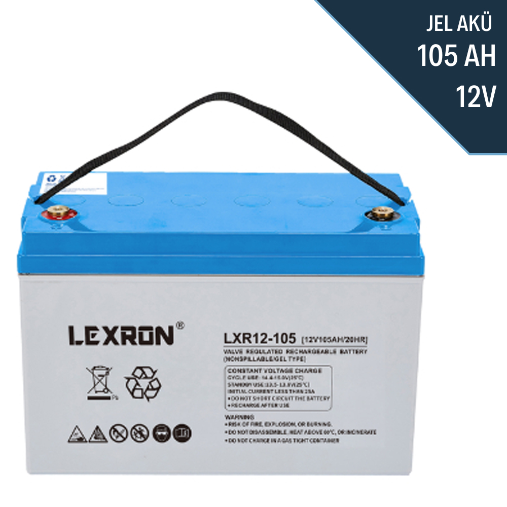 Jel Akü 12v 105a 330x172x219mm Lexron (Kargo Alıcı Öder)