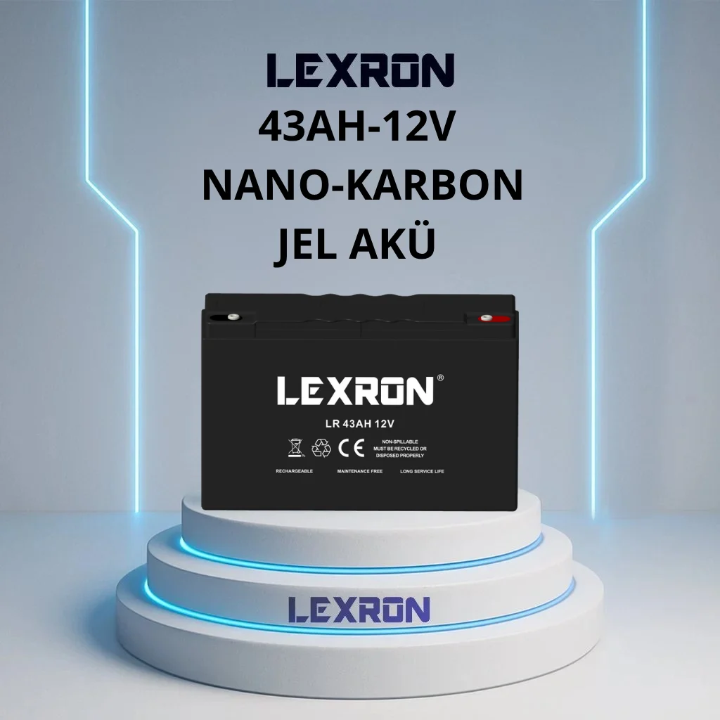 Jel Akü 12v 43a 267x78x170mm Lexron (Kargo Alıcı Öder)