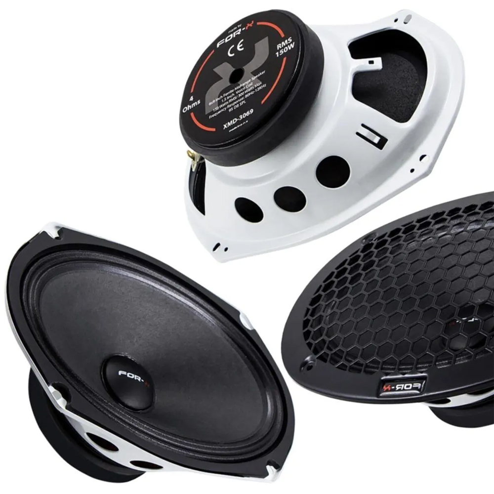 Oto Midrange Oval 300w RMS 150w 2 Adet Kapaklı Forx XMD-3069  
