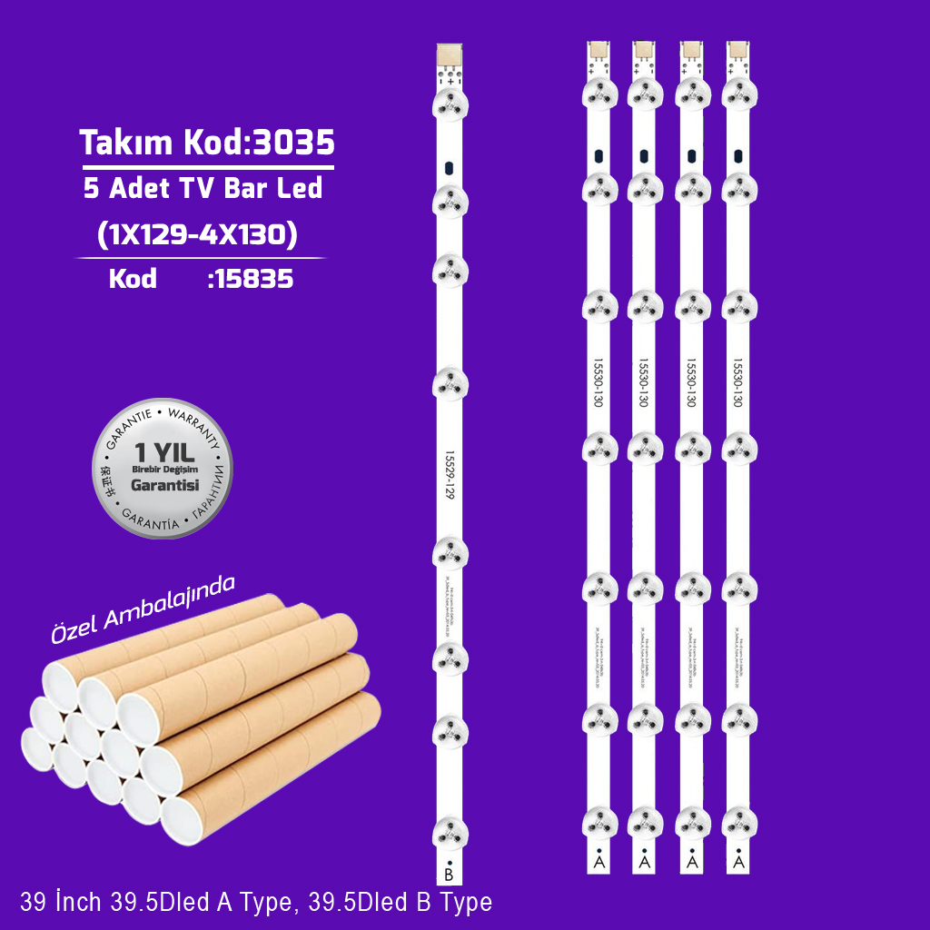 39'' 39.5Dled A Type, 39.5Dled B Type 5adet Tv Bar Led