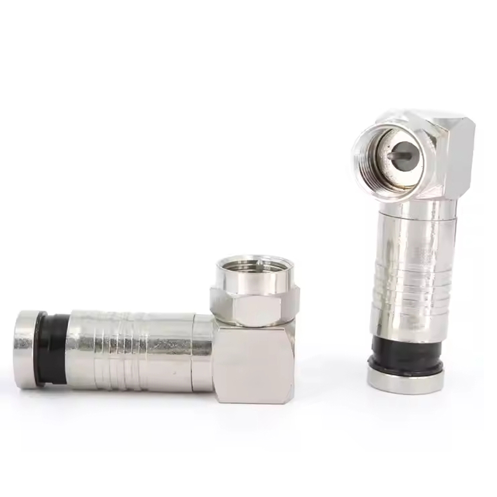 RG6/U6 L Tipi Çevirmeli Sıkmalı F Konnektör Nova 4469