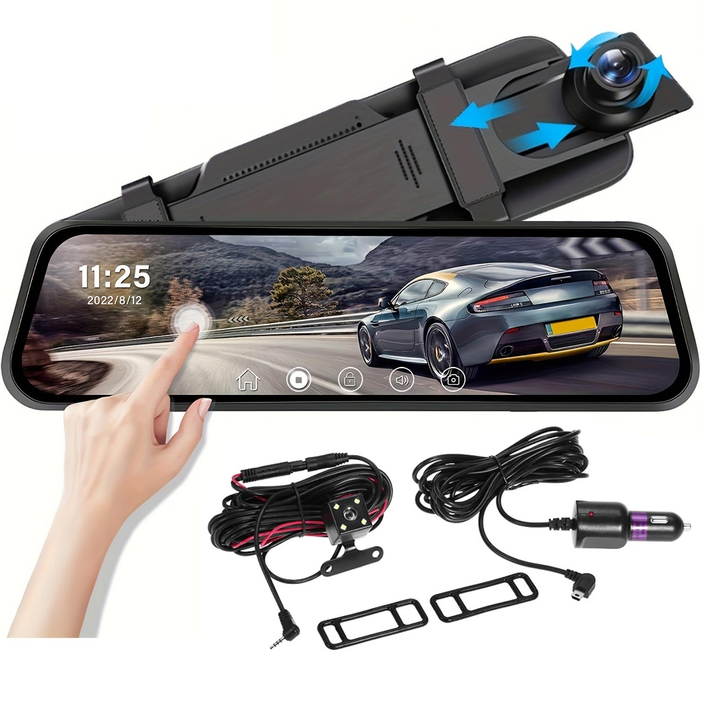 5.5'' DVR Aynalık Araç Kamerası Kayıtlı 2 Kameralı Audiomax KV-706 