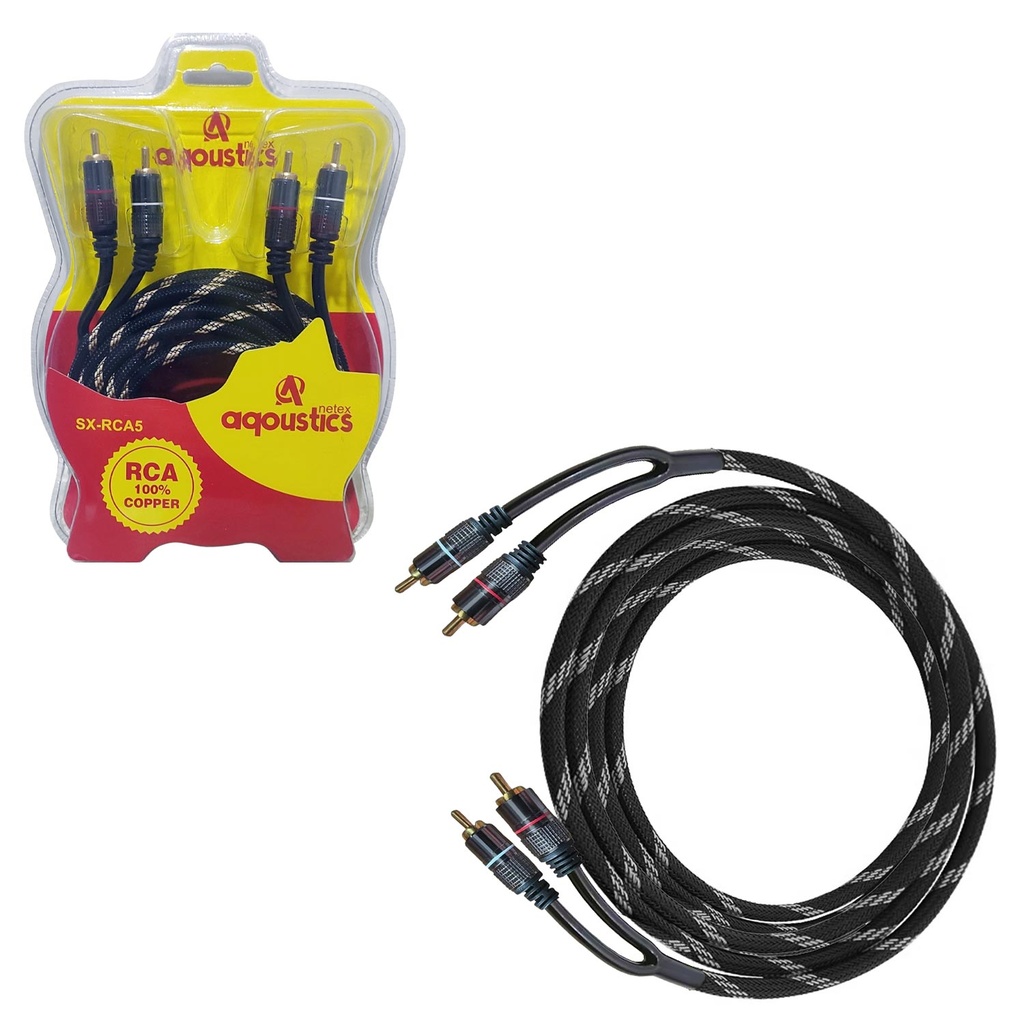 Oto Anfi Kablosu 2rca 2rca 5mt Audiomax SX-RCA5  