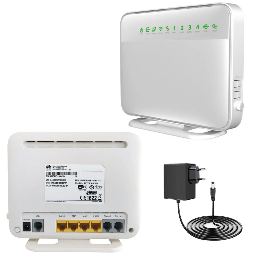 Kablosuz Modem Router 4 Port 300Mbps Adsl2+Vdsl2 (refresh)  R6 Huawe HG-658V2