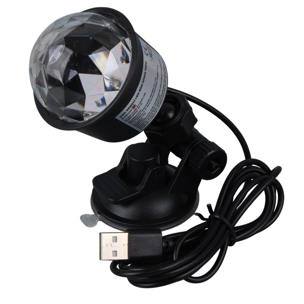 Mini Projeksiyon Disko Topu RGB Atmosferli Vantuzlu Ledx KX-6889USB   R24
