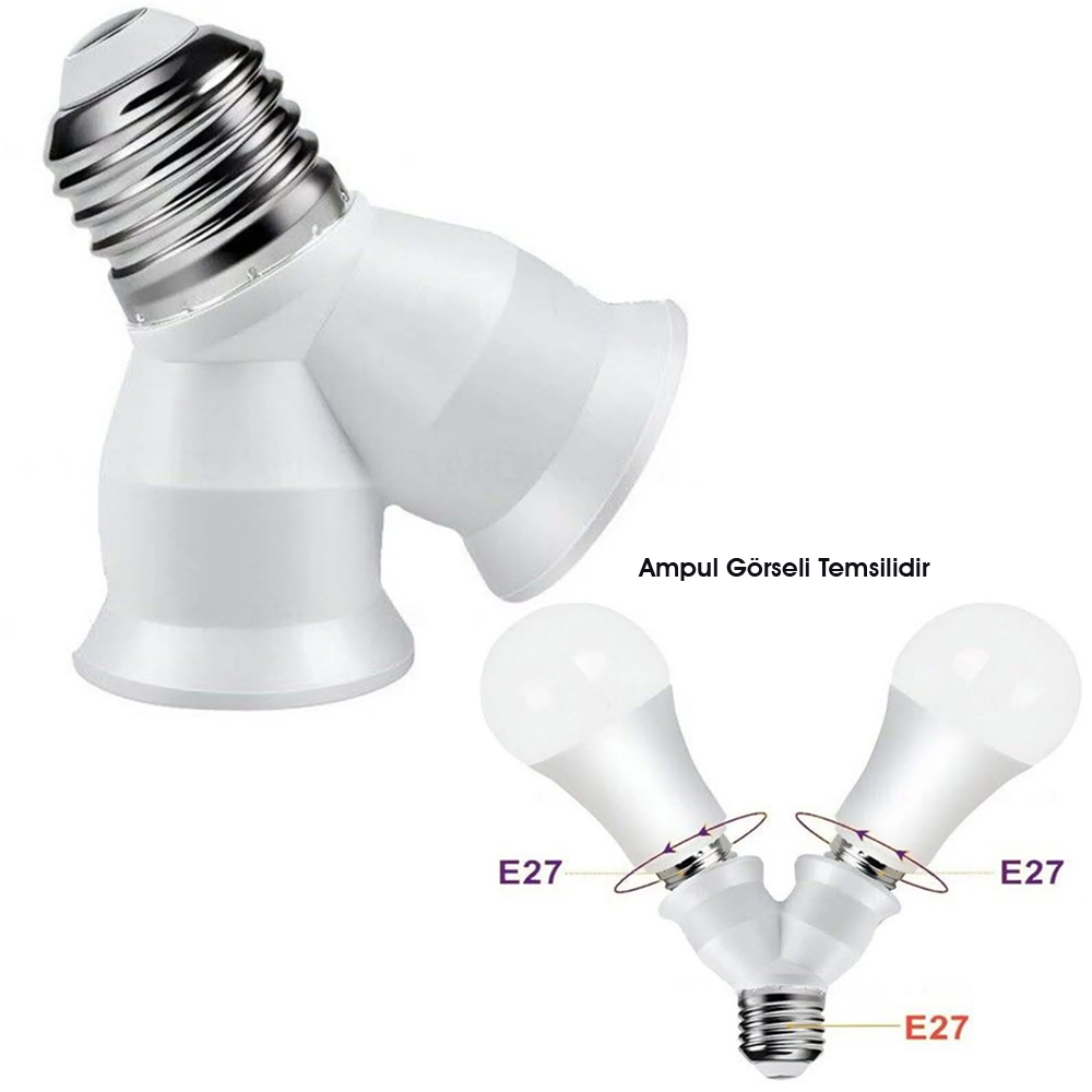 İkili Duy Çoğatıcı E27 Ledx LD-4604