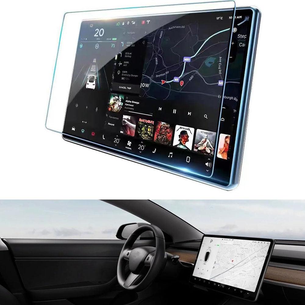 15'' Tesla Y 2017-2024 Model Ekran Koruyucu Film HD Tempered Cafi216 M7