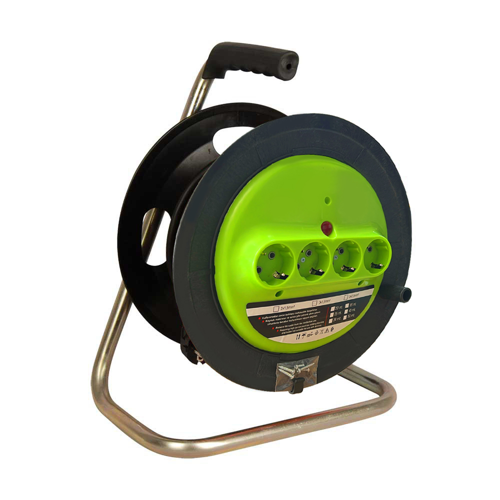 Seyyar Makara Dörtlü Grup Priz Kablosuz KP-104