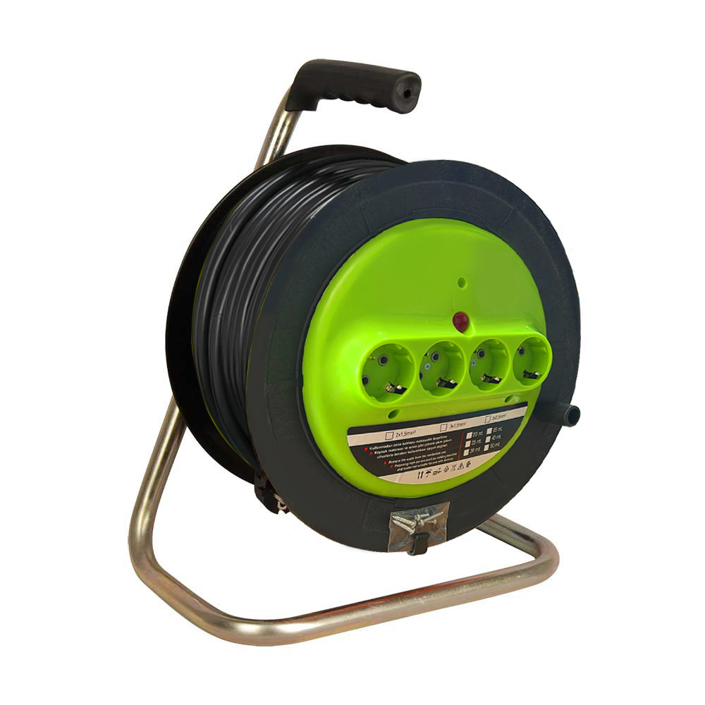 Seyyar Makaralı Dörtlü Grup Priz 20MT KP-105