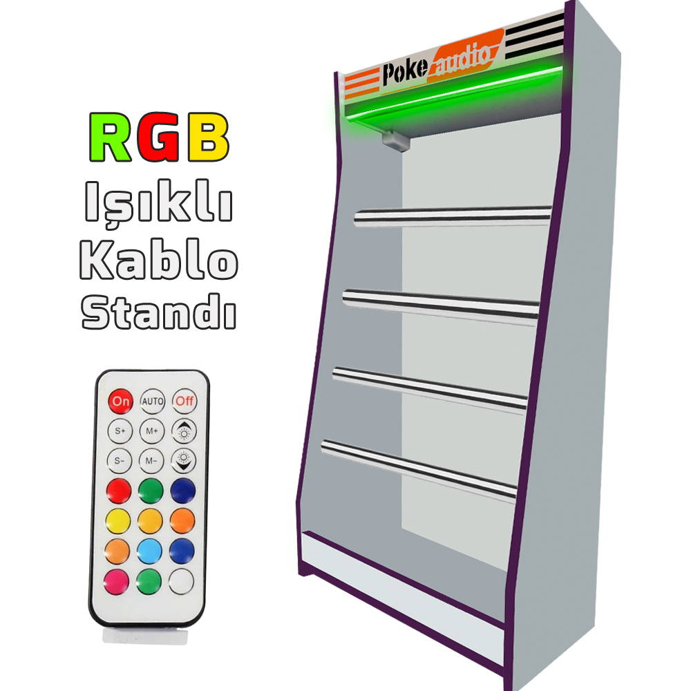 Kablo Stand RGB Led Işıklı Poke PK-4677