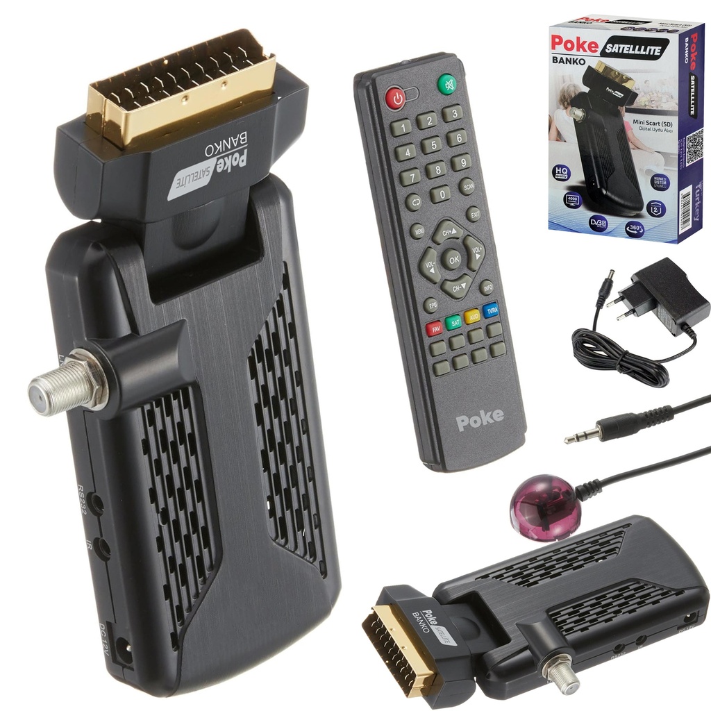 Mini Scart Sd Uydu Alıcı HQ TKGS PokeSat Banko