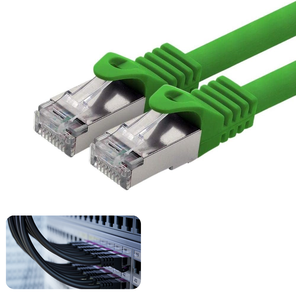 Bakır Cat6 Patch Kablo SFTP/PIMF Yeşil 50cm Beek BC-S6A005G