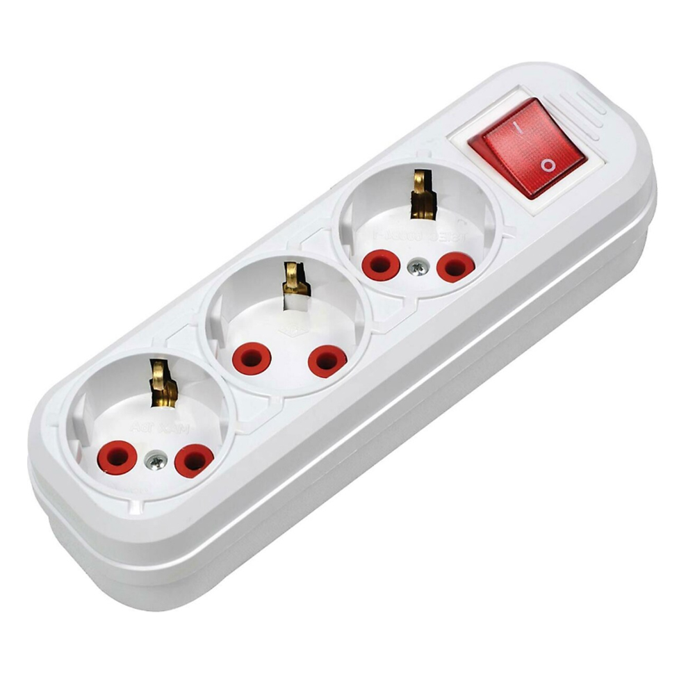 Üçlü Anahtarlı Topraklı Priz Klemensli Fetih 310-00