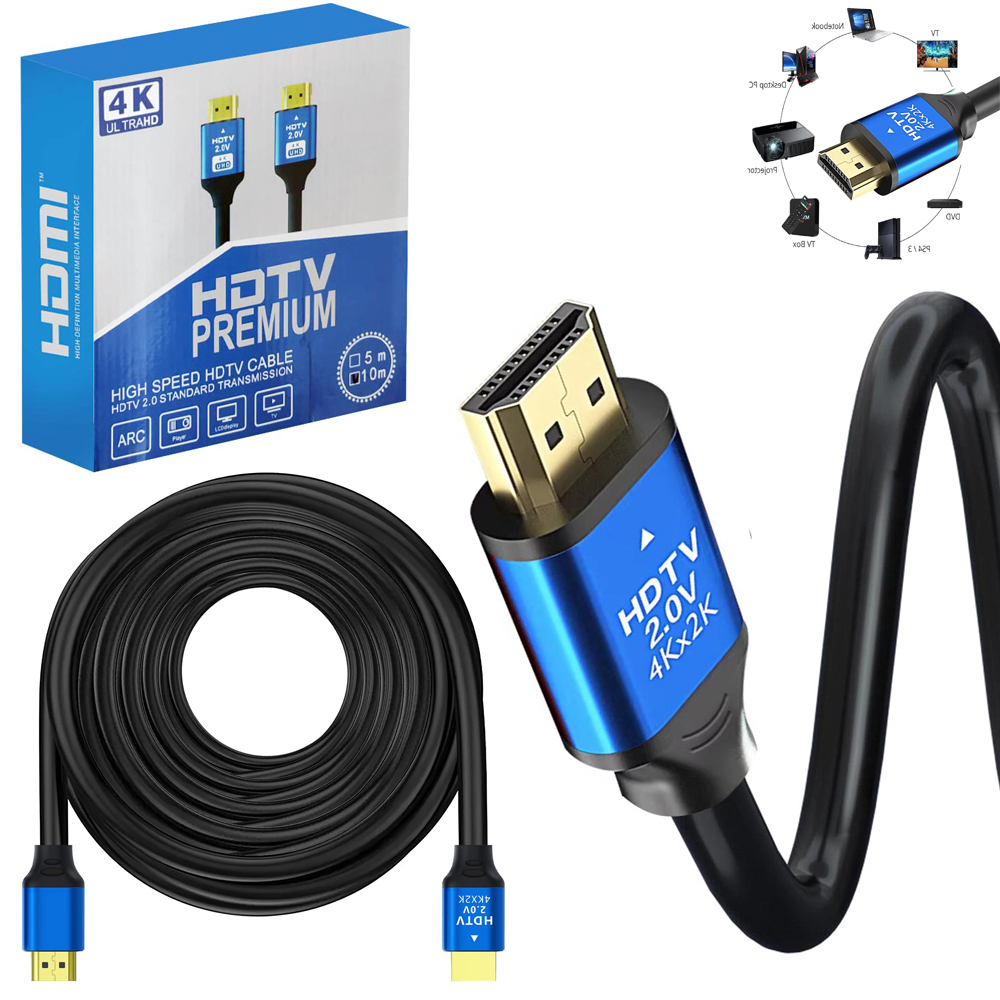 Hdmi Kablo 2.0v HDTV 4K 60hz 10mt Poke PK-6854