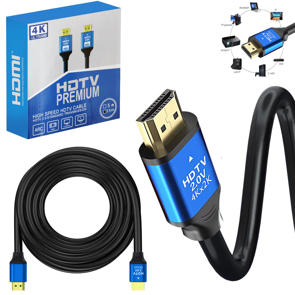 Hdmi Kablo 2.0v HDTV 4K 60hz 15mt Poke PK-6855