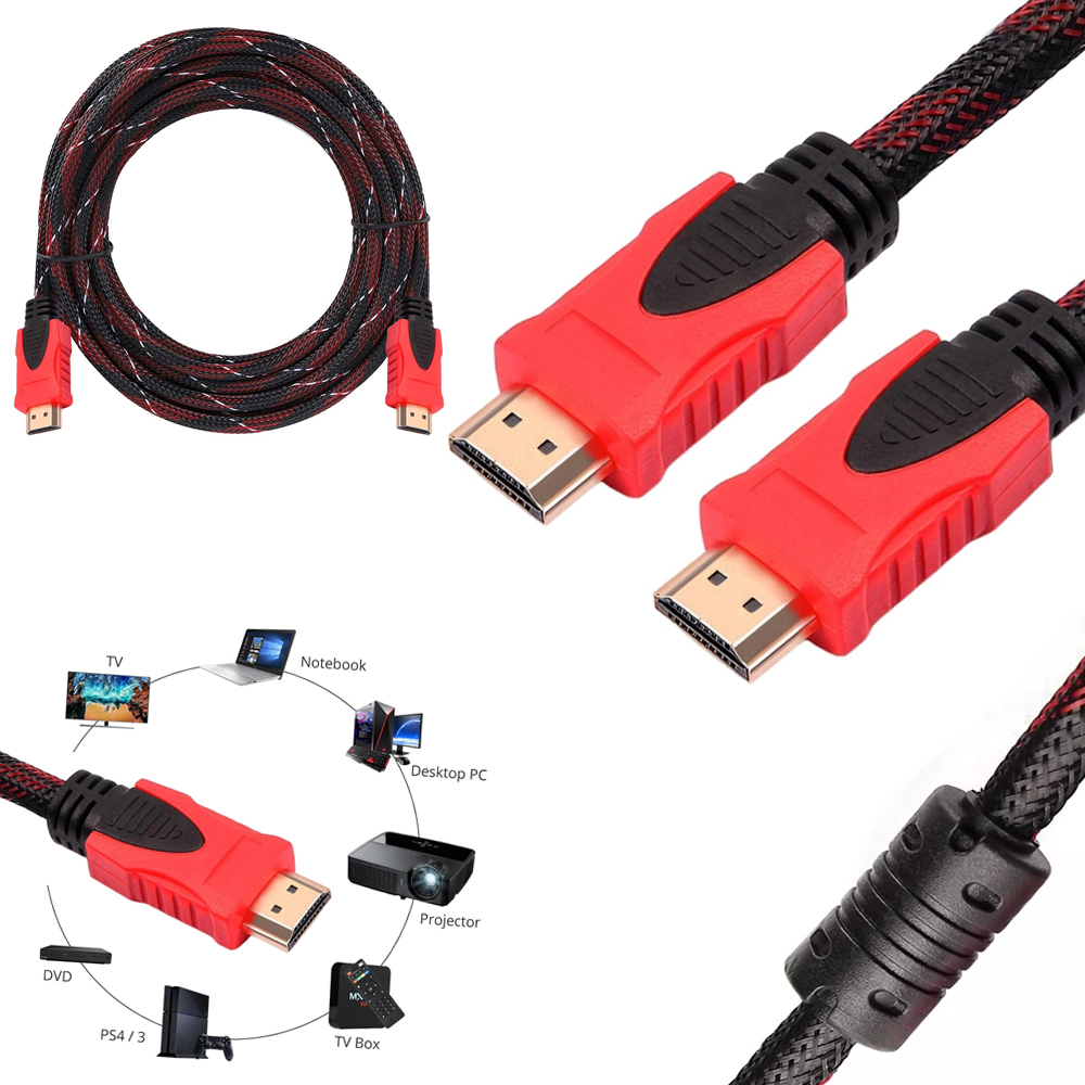 Hdmi Kablo 1.4v Örgülü Gold 3mt Poke PK-6864