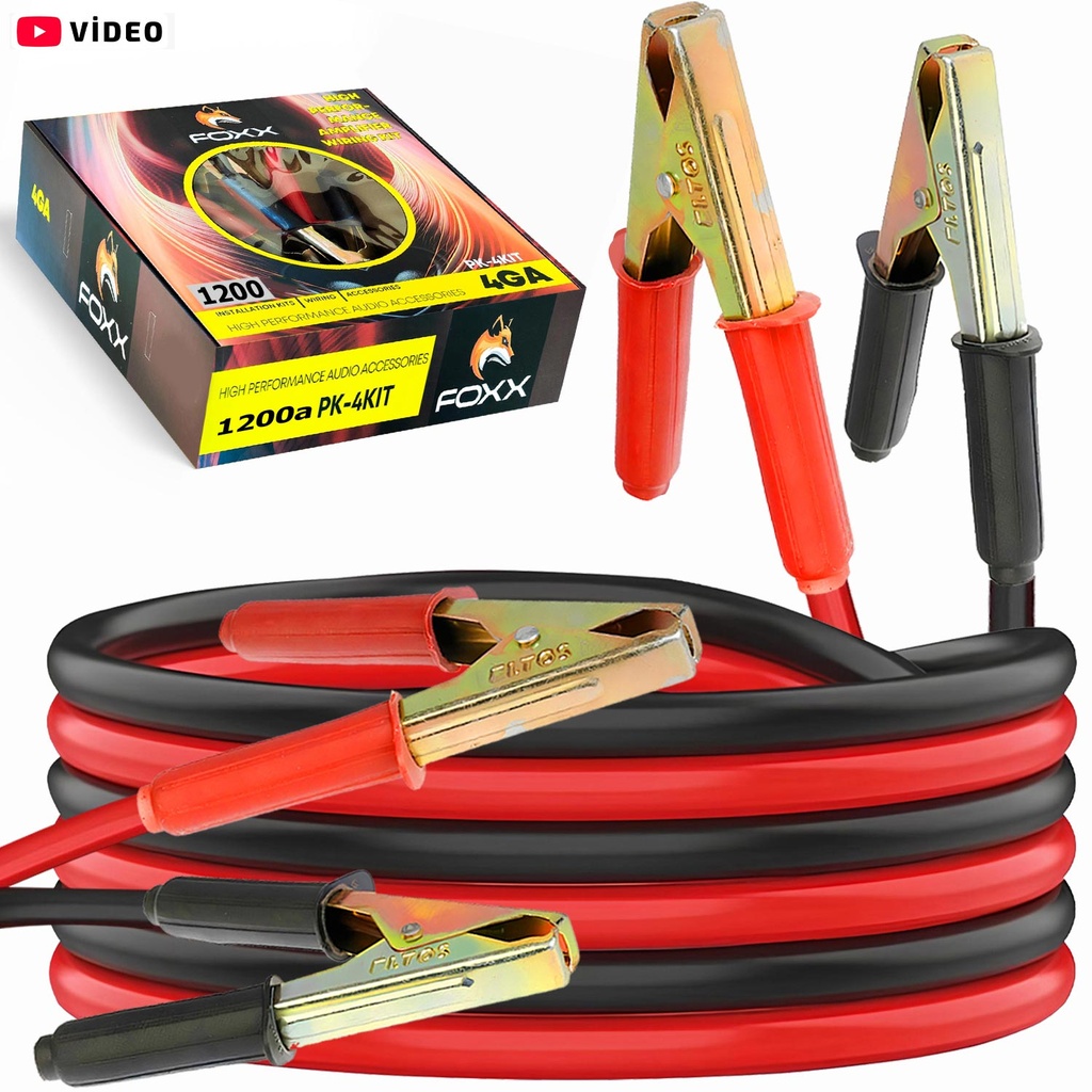 Akü Takviye Kablosu 1200 Amper 2.3mt 620tel Power Foxx 1200.A