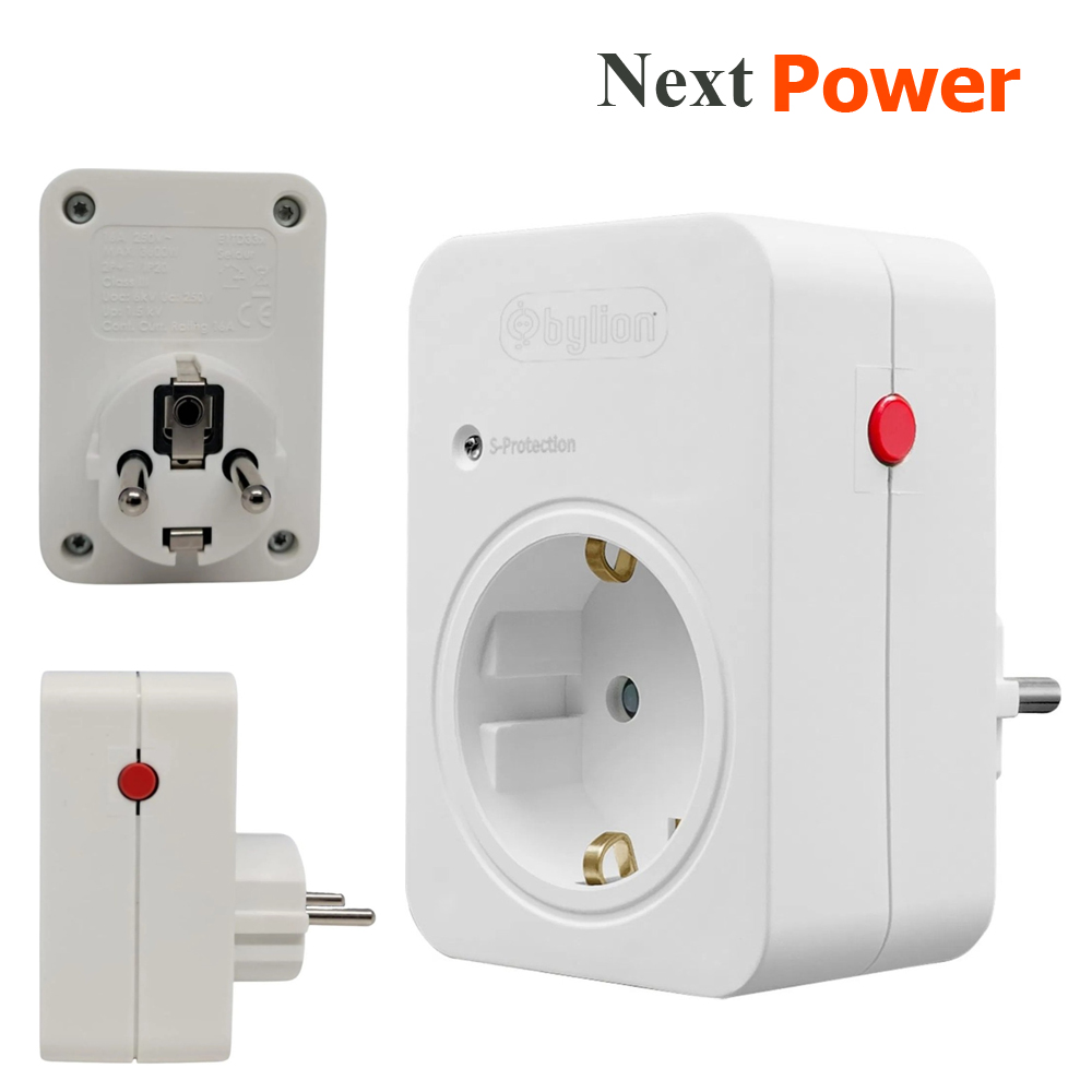 Akım Korumalı + Anti Şok Tekli Priz Next NP-720J