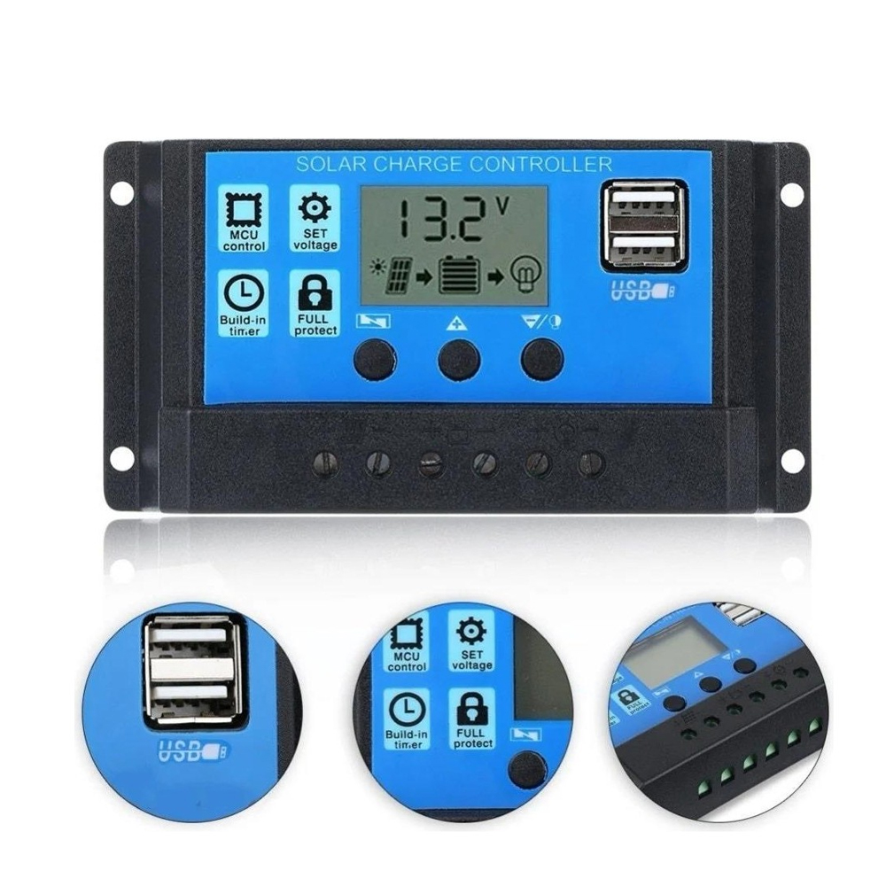 Solar Şarj Kontrol Cihazı 12/24v 10A Pwm Hightek 10-A