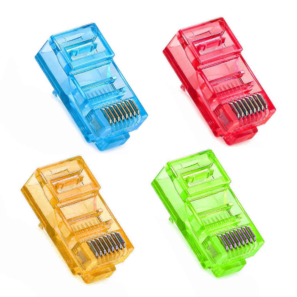RJ45 Cat6 8P/8C Soket Konnektör 100 Adet Renkli PM