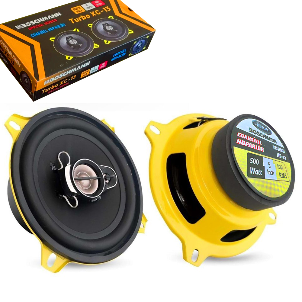 Oto Hoparlör Koaksiyel 13cm 500w Tweeterli 2 Adet Boschmann Turbo XC-13
