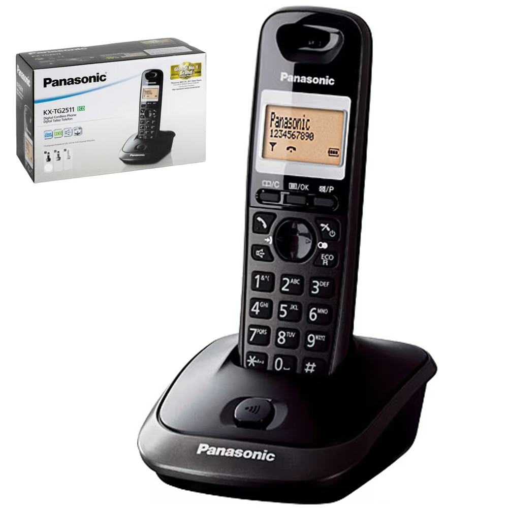 Dect Telsiz Telefon Siyah Panasonic KX-TG2511