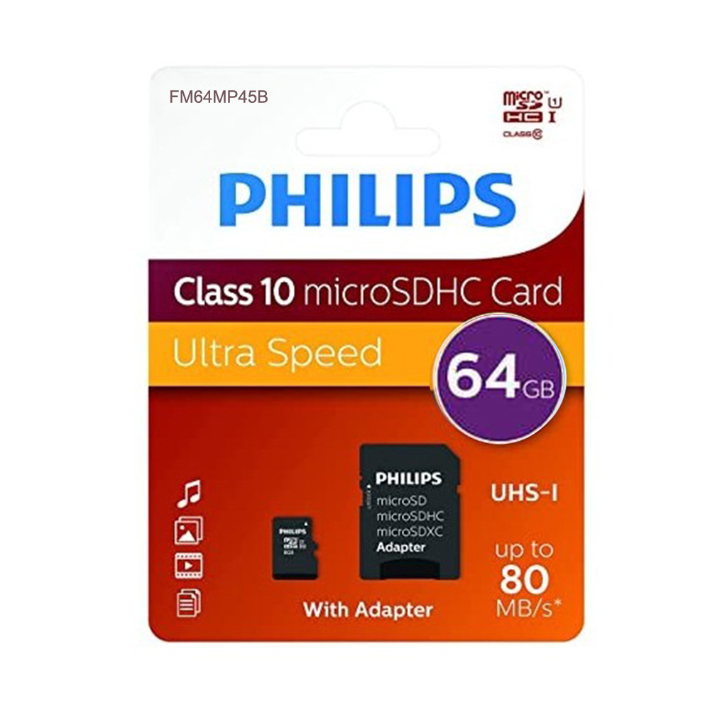Hafıza Kartı 64GB Class 10 Philips FM64MP45B/00 UHS-I U1