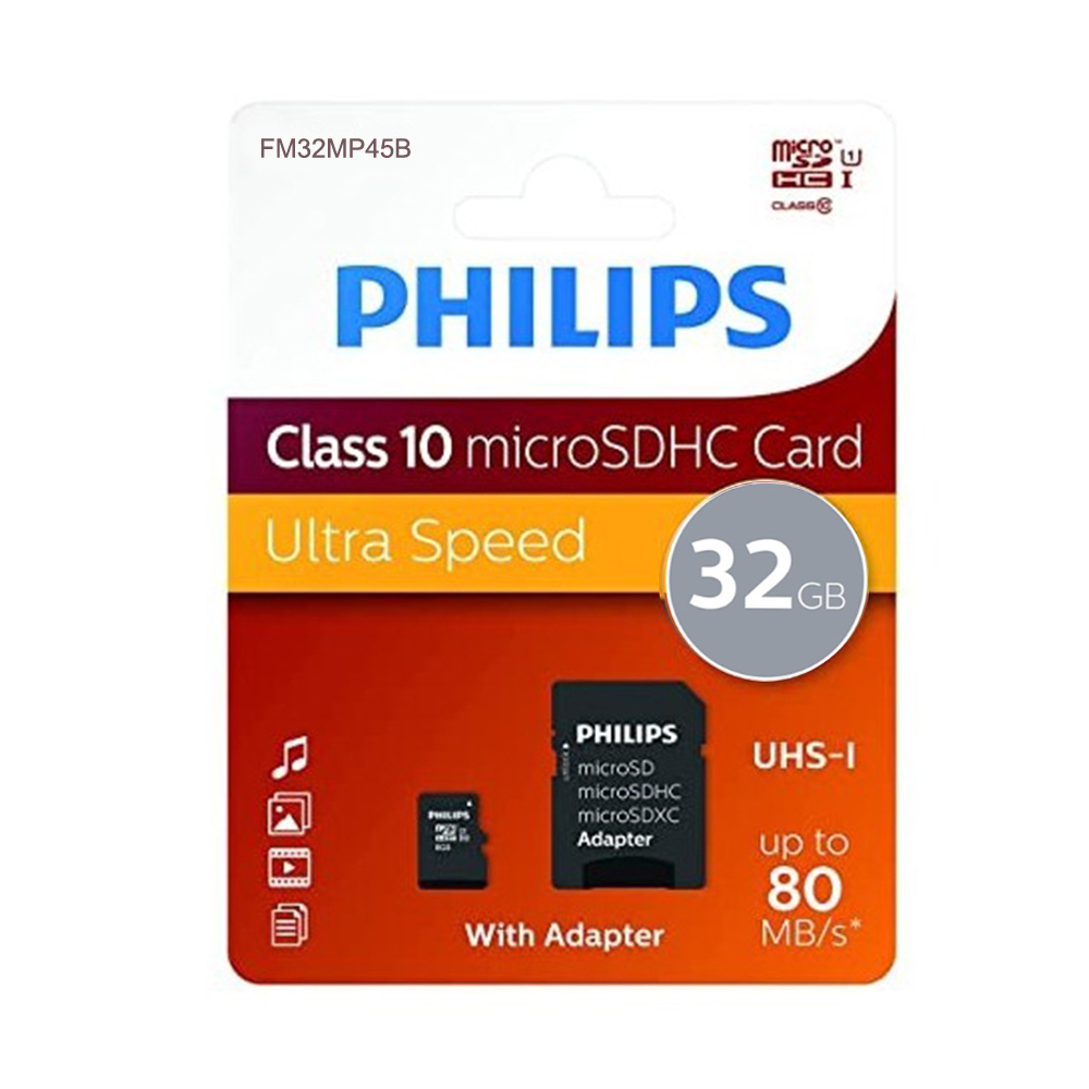 Hafıza Kartı 32GB Class 10 Philips FM32MP45B/00 UHS-I U1