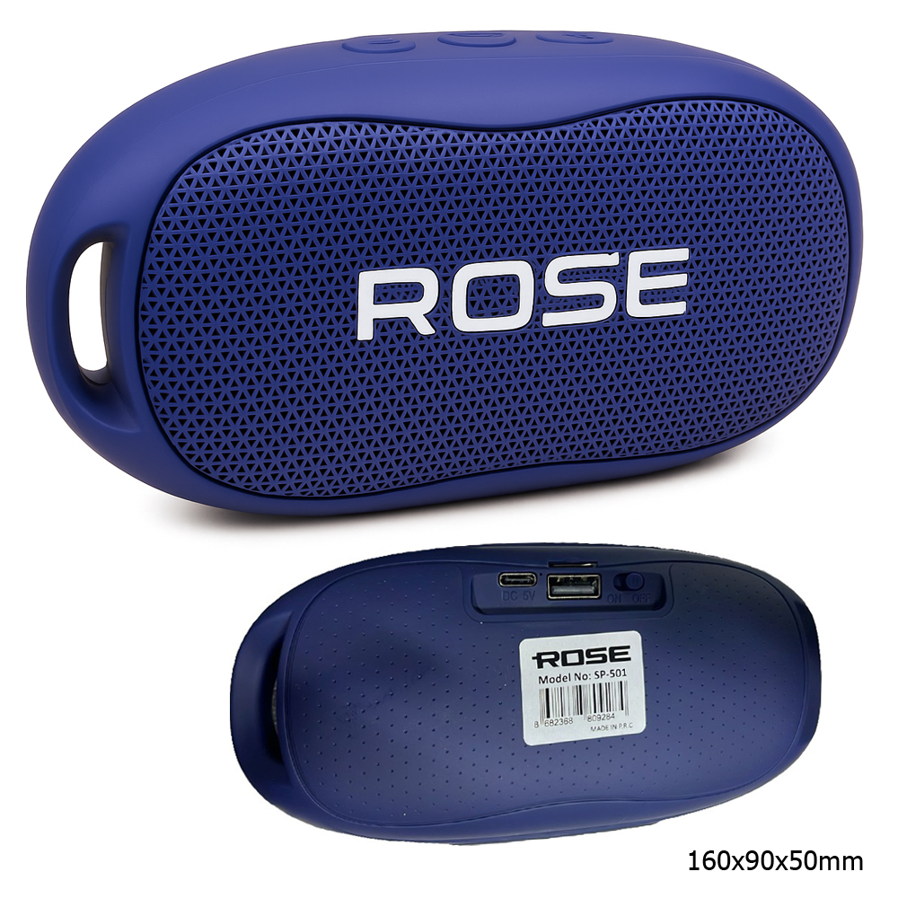 Şarjlı Bluetooth Speaker Bass Bt Fm Usb Sd Type-c Rose SP-501