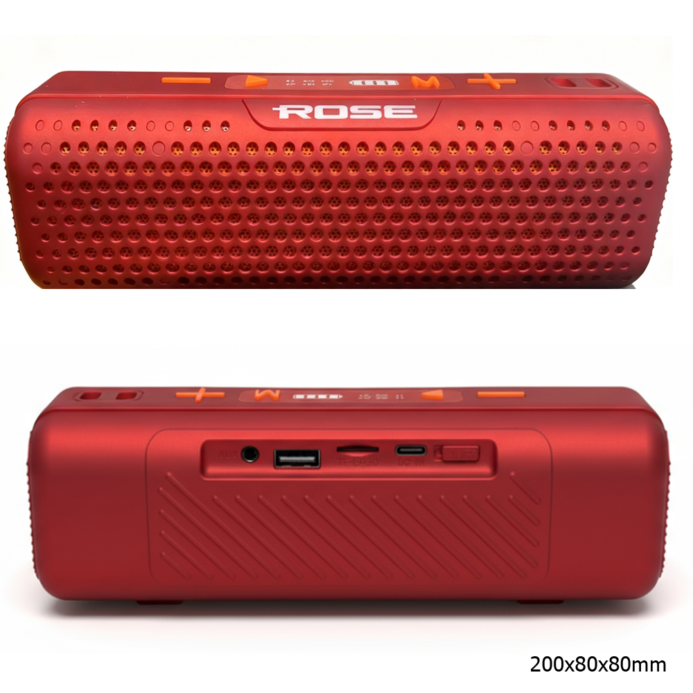 Şarjlı Bluetooth Speaker Bass Bt Fm Usb Sd Type-c Rose SP-507