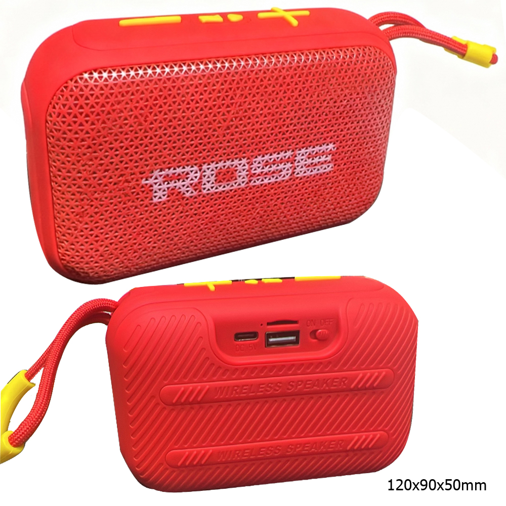 Şarjlı Bluetooth Speaker Bass Bt Fm Usb Sd Type-c Rose SP-502