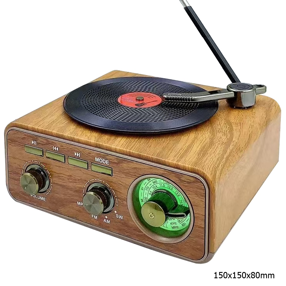 Nostalji Pikap Radyo Bluetooth Speaker Bass Fm Usb Sd Rose SP-424
