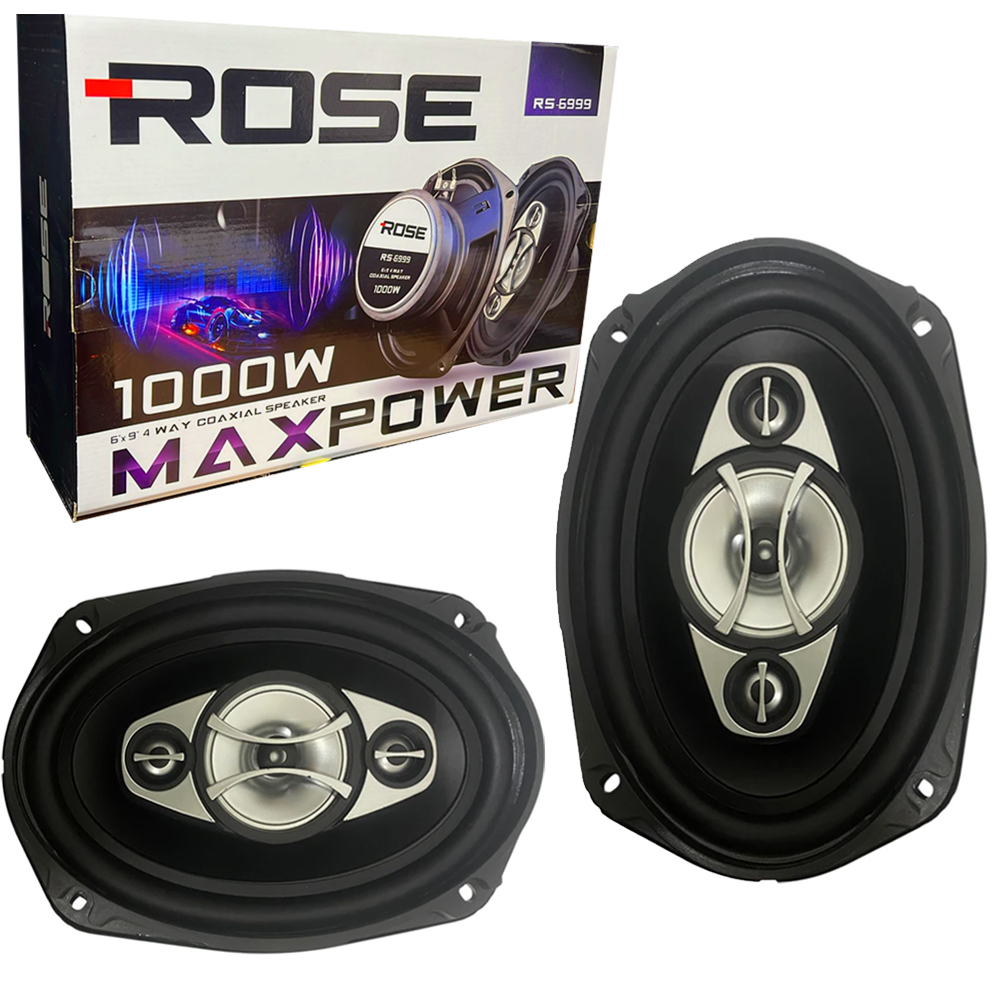Oval Oto Hoparlör Koaksiyel 1000w Tweeterli 2 Adet Rose RS-6999
