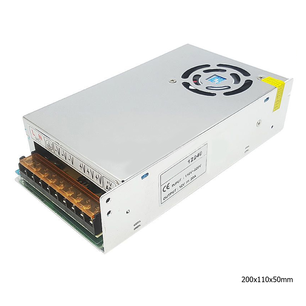 Adaptör Metal Kasa 12v 20a Rose OPS-240-12