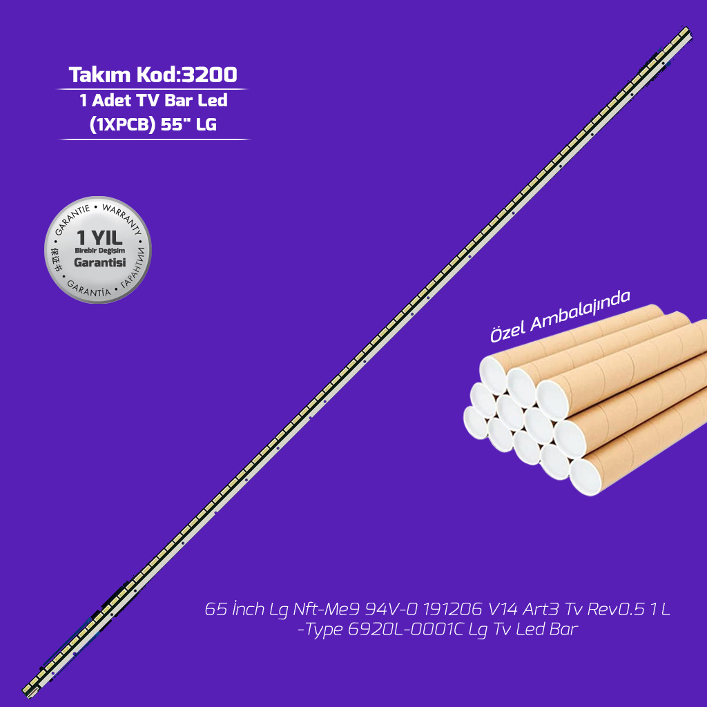 65'' Lg Nft-Me9 94V-0 191206 V14 Art3 Tv Rev0.5 1 L-Type 6920L-0001C Lg Tv Led Bar