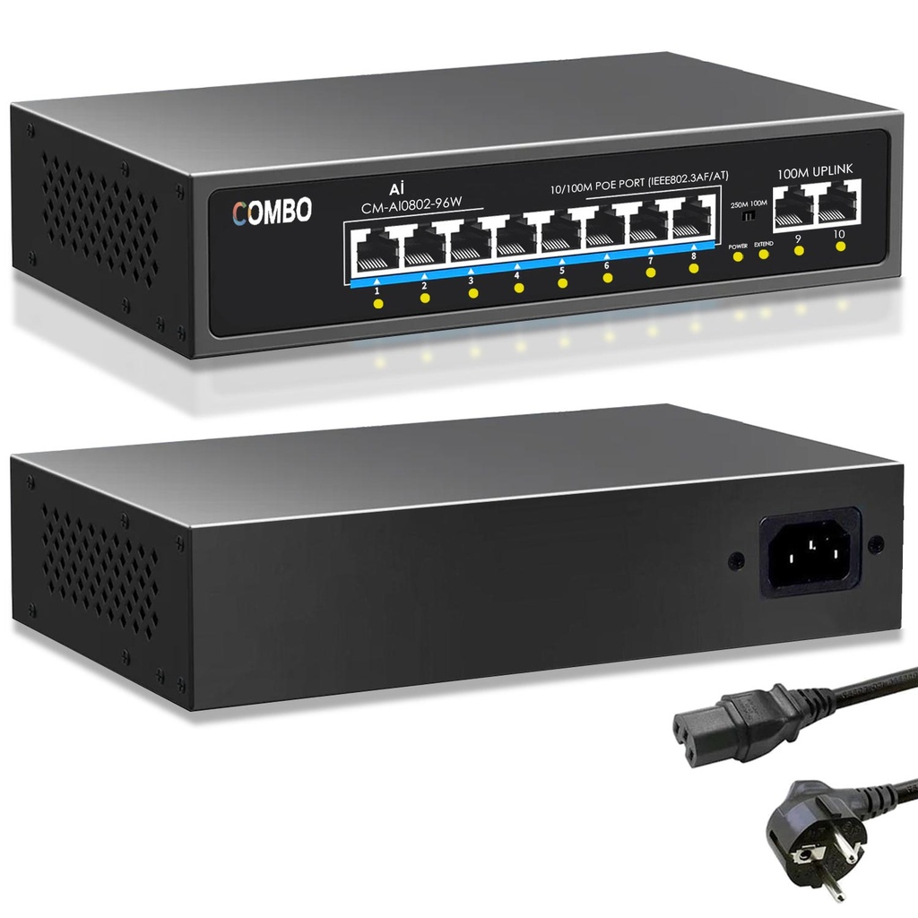 8+2 Poe Switch 10/100/mbps HUB Combo CM-AI0802