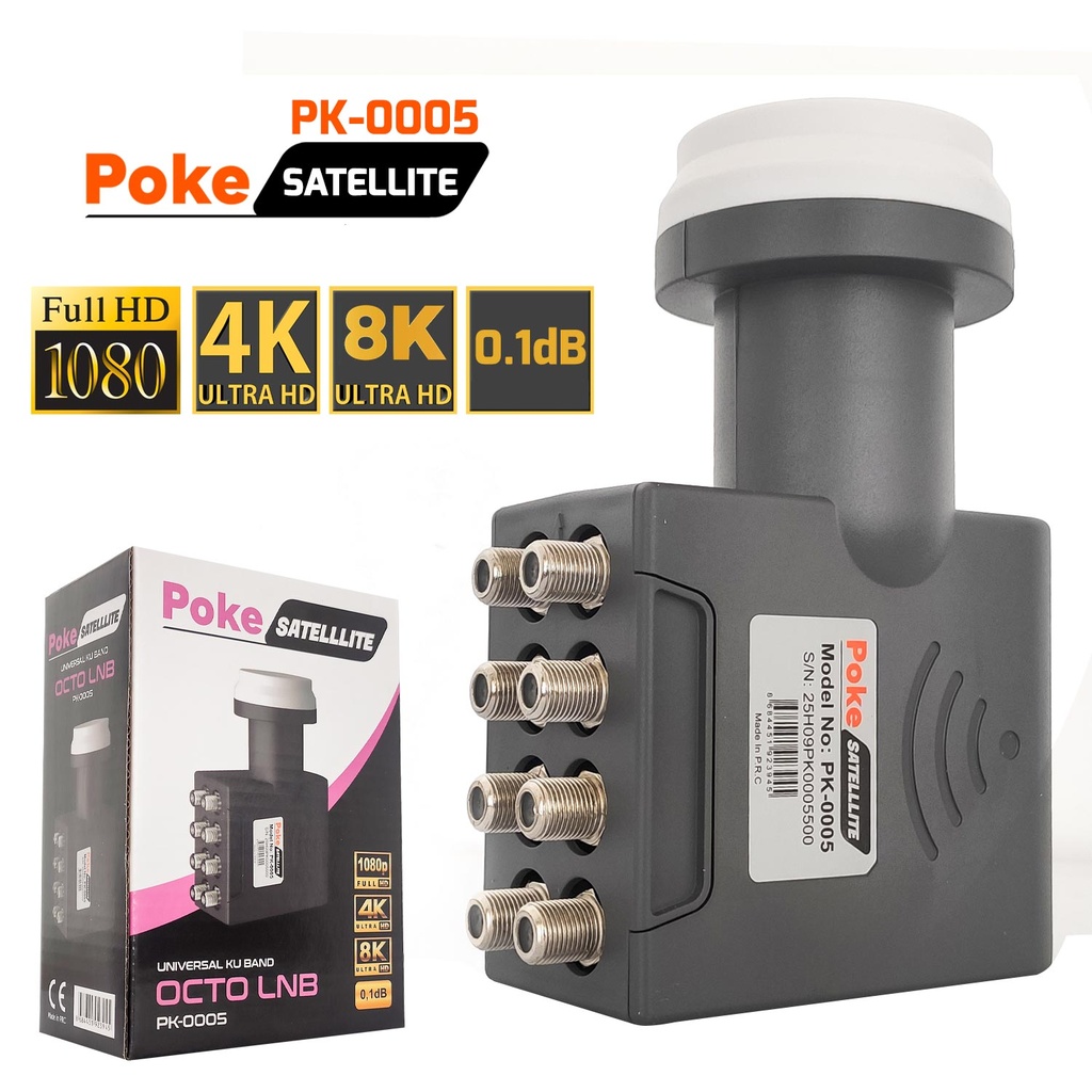 Sekizli Lnb Octo Yeni Nesil 0.1DB 5G 3D 4-8K PK-0005